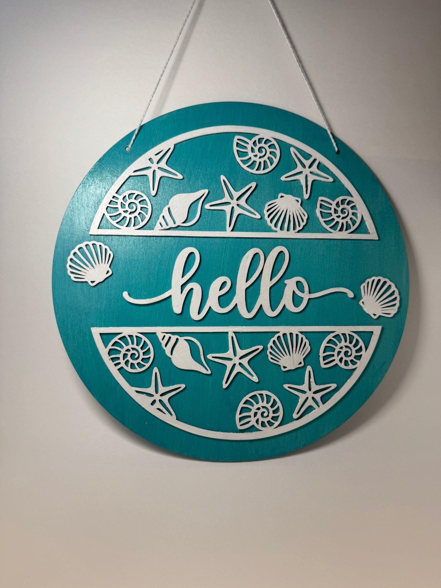 Hello Beachy Door Sign