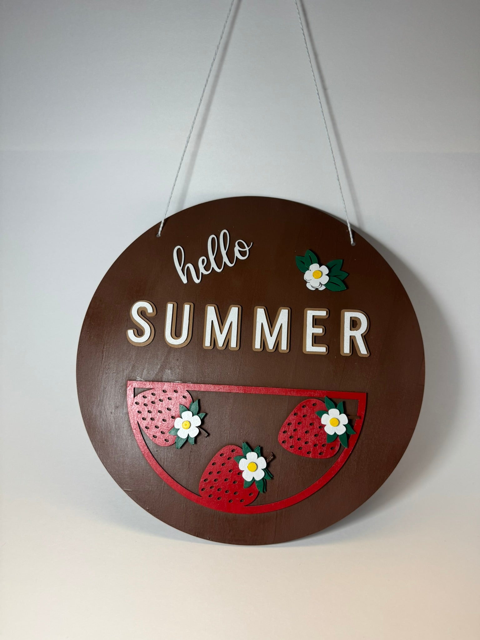 Strawberry  Hello Summer Door Sign