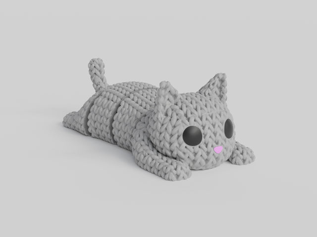 Knitted Articulated Cat