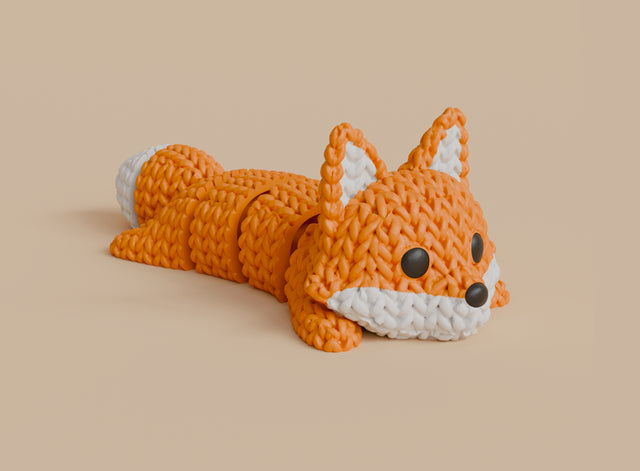 Knitted Articulated Fox