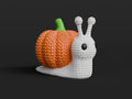 Knitted Pumpkin Snail