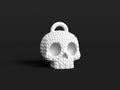 Knitted Skull Keychain
