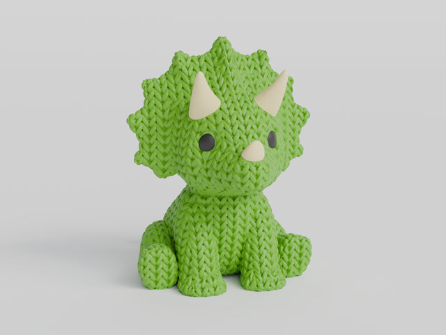 Knitted Triceratops