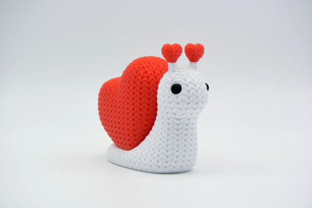 Knitted Valentine's Day Snail